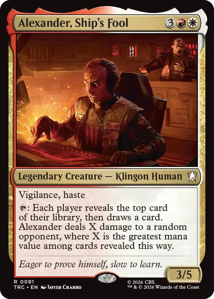 Image for Alexander, Ship's Fool (Surge Foil) (Commander: Star Trek) (TRC) - Magic: The Gathering