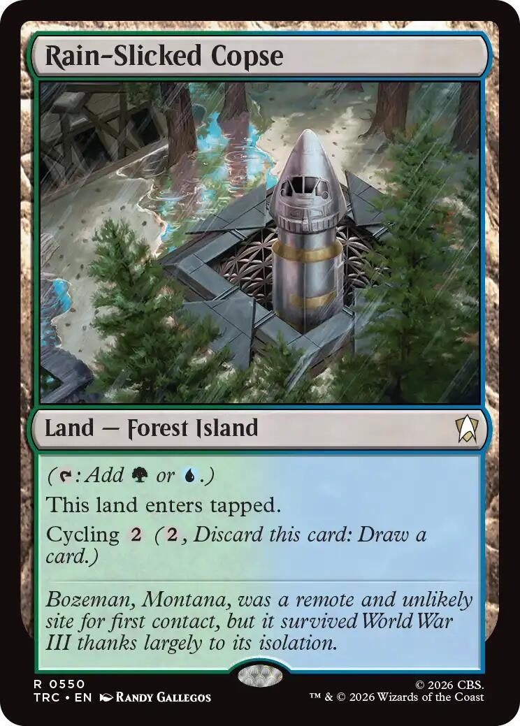 Image for Rain-Slicked Copse (550) (Commander: Star Trek) (TRC) - Magic: The Gathering