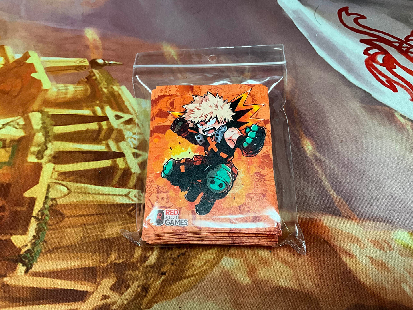 Red Riot Sleeves - Katsuki Bakugo 60ct