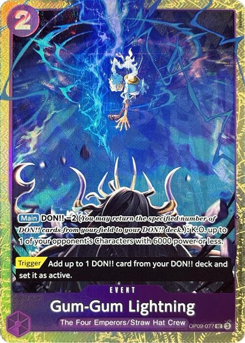 Gum-Gum Lightning (Premium Card Collection -Best Selection Vol. 4-) (OP09-077) (One Piece Promotion Cards)
