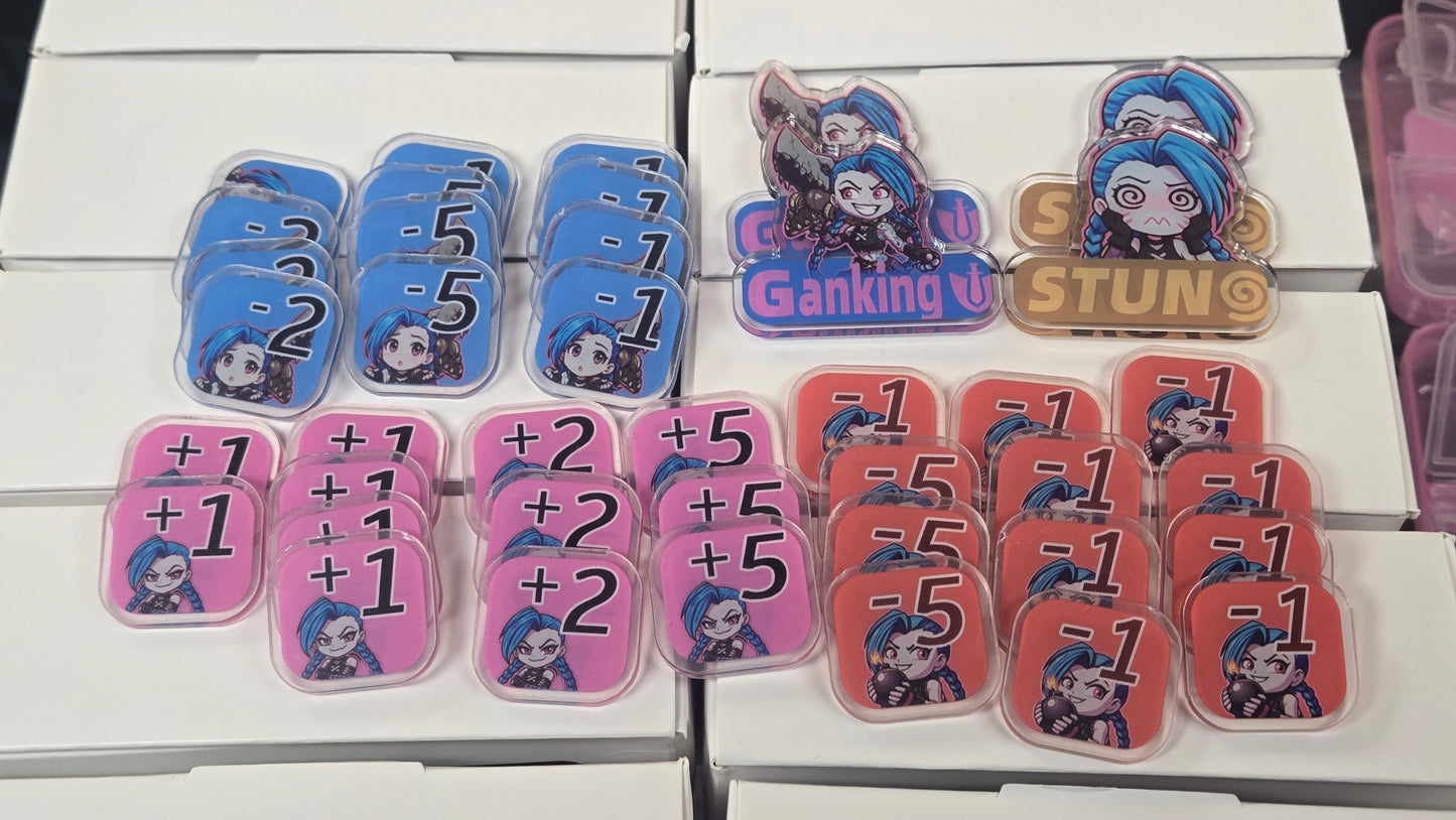 Riftbound Token Storage Box Tcg Board Game Accessories Character Theme Jinx