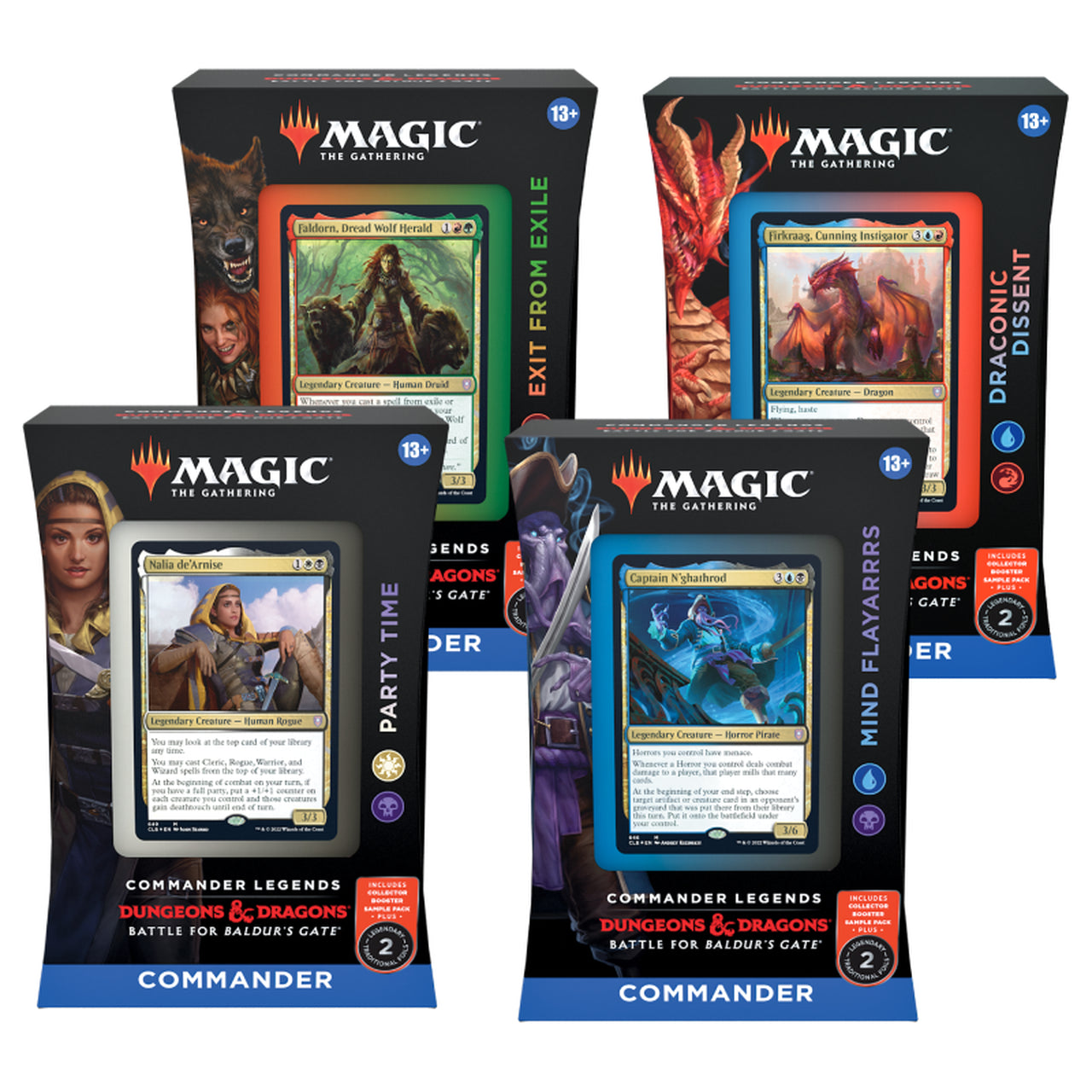 MTG - COMMANDER LEGENDS: BATTLE FOR BALDUR'S GATE - ENGLISH COMMANDER DECK - SET OF 4