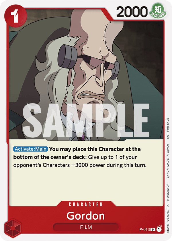 Gordon (One Piece Film Red) [One Piece Promotion Cards] | Red Riot Games CA