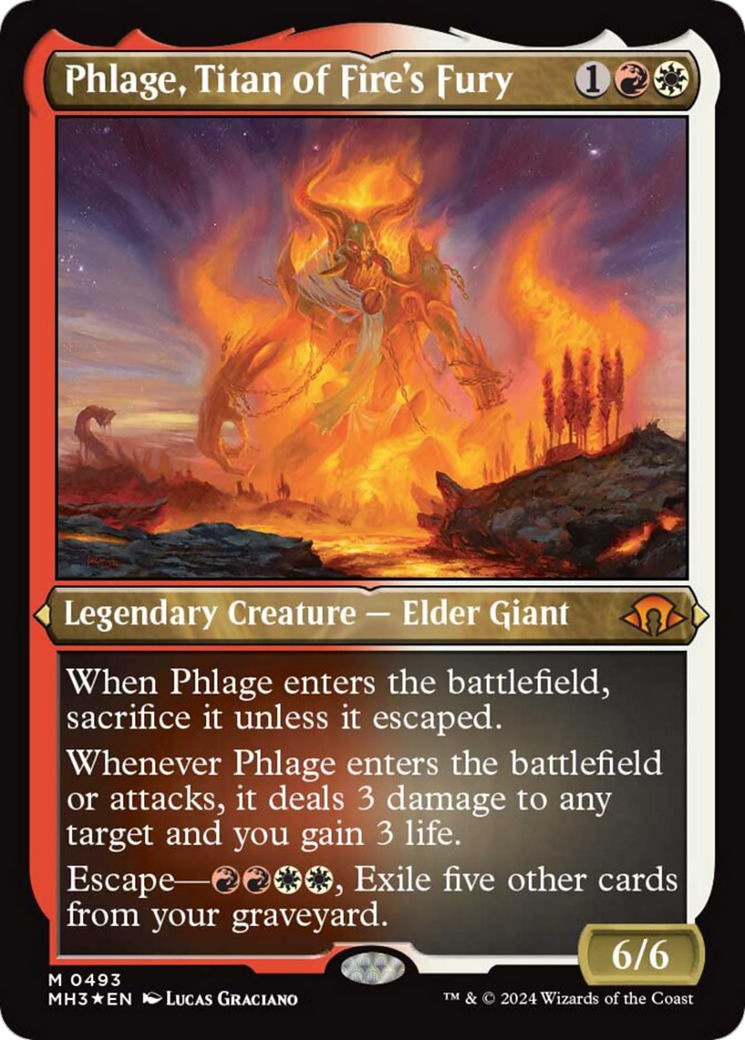Phlage, Titan of Fire's Fury (Foil Etched) [Modern Horizons 3] | Red Riot Games CA