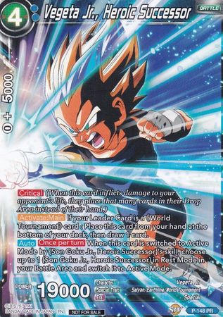 Vegeta Jr., Heroic Successor (Power Booster) (P-148) [Promotion Cards] | Red Riot Games CA