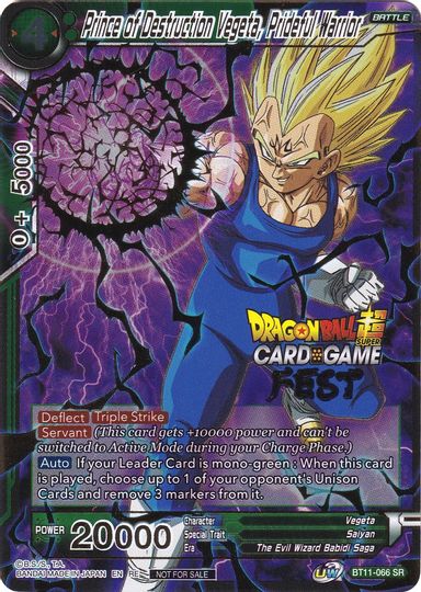 Prince of Destruction Vegeta, Prideful Warrior (Card Game Fest 2022) (BT11-066) [Tournament Promotion Cards] | Red Riot Games CA