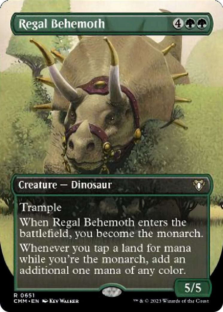 Regal Behemoth (Borderless Alternate Art) [Commander Masters] | Red Riot Games CA