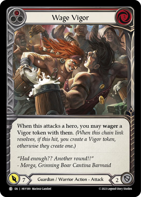 Wage Vigor (Red) [HVY189] (Heavy Hitters)  Rainbow Foil | Red Riot Games CA