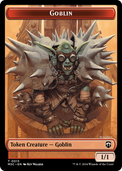 Tarmogoyf (Ripple Foil) // Goblin Double-Sided Token [Modern Horizons 3 Commander Tokens] | Red Riot Games CA
