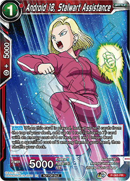 Android 18, Stalwart Assistance (Unison Warrior Series Boost Tournament Pack Vol. 7) (P-365) [Tournament Promotion Cards] | Red Riot Games CA