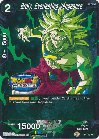 Broly, Everlasting Vengeance (Championship Final 2019) (P-140) [Tournament Promotion Cards] | Red Riot Games CA