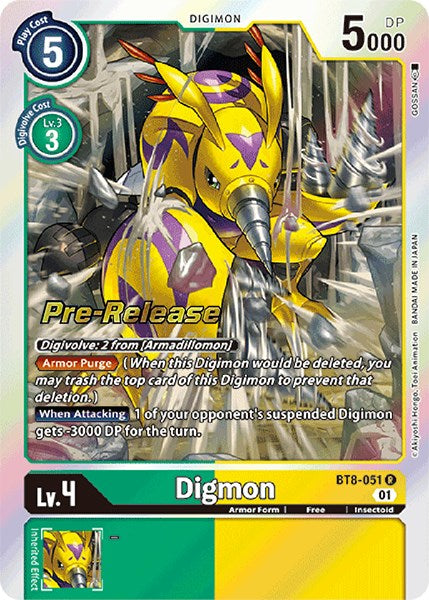 Digmon [BT8-051] [New Awakening Pre-Release Cards] | Red Riot Games CA