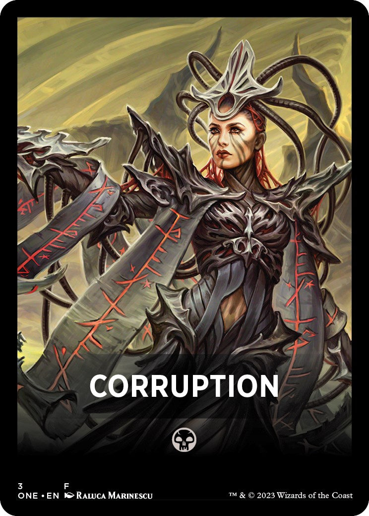Corruption Theme Card [Phyrexia: All Will Be One Tokens] | Red Riot Games CA