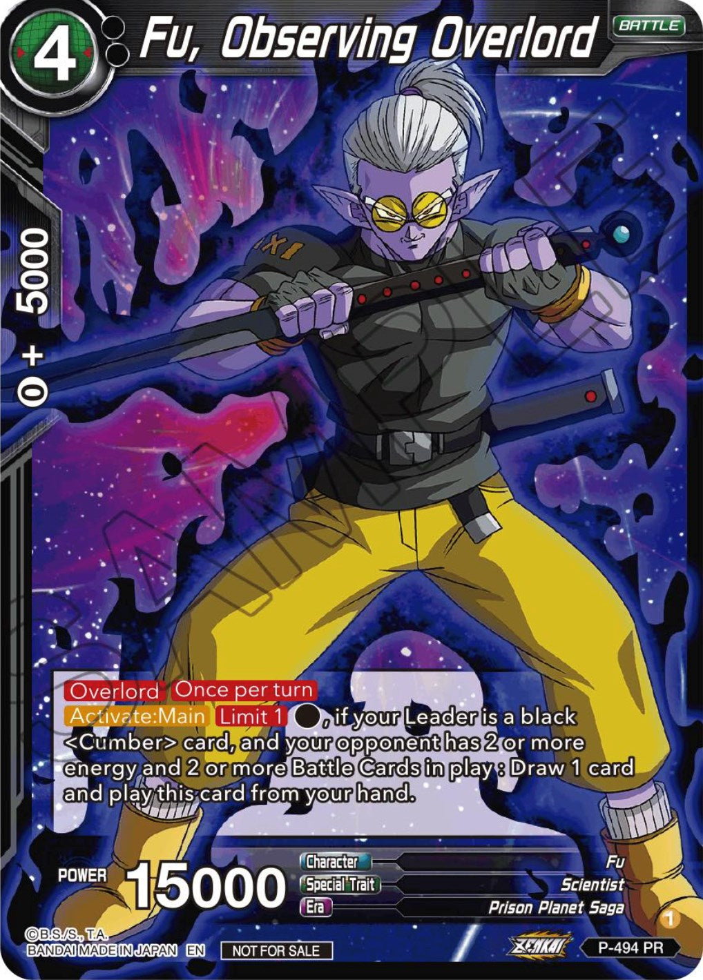 Fu, Observing Overlord (Zenkai Series Tournament Pack Vol.3) (P-494) [Tournament Promotion Cards] | Red Riot Games CA
