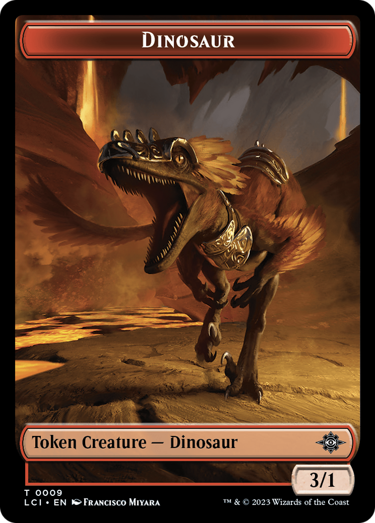 Dinosaur Token (0009) [The Lost Caverns of Ixalan Tokens] | Red Riot Games CA