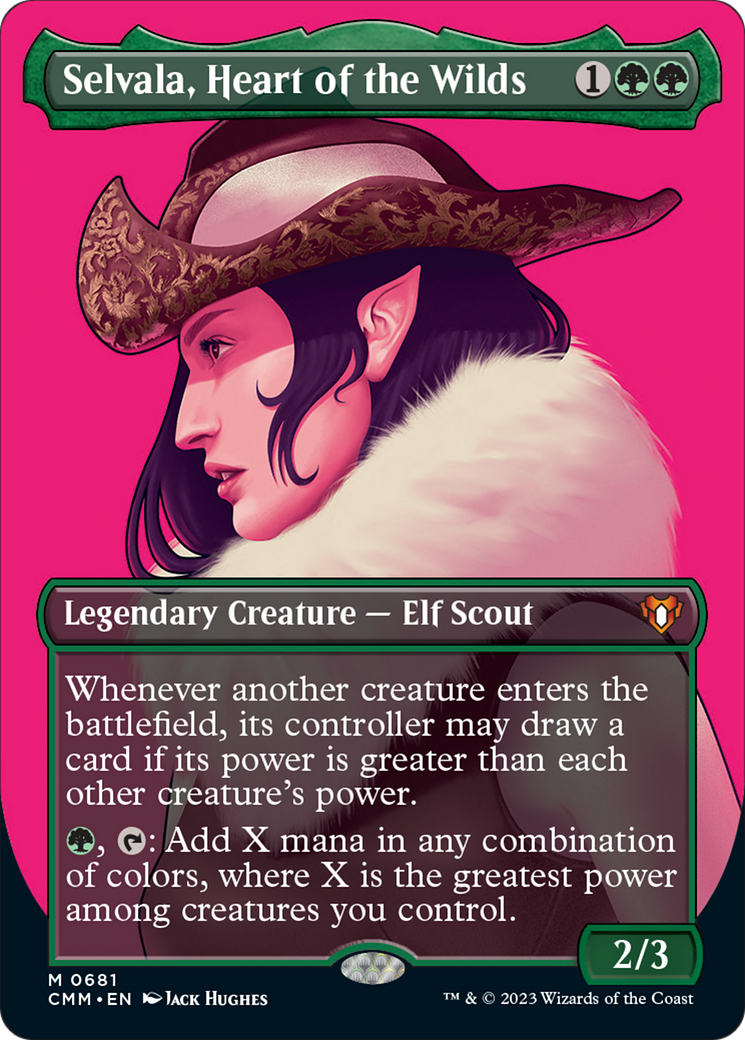 Selvala, Heart of the Wilds (Borderless Profile) [Commander Masters] | Red Riot Games CA