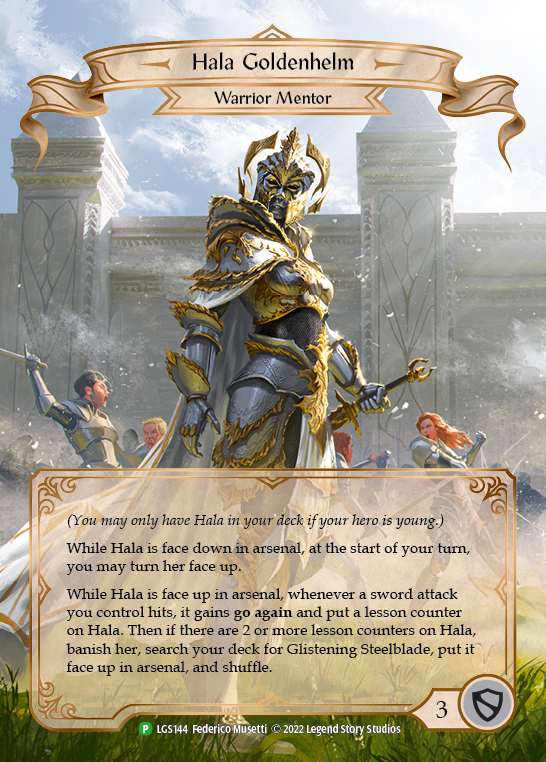 Hala Goldenhelm [LGS144] (Promo)  Rainbow Foil | Red Riot Games CA