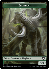 Soldier // Elephant Double-Sided Token [Commander Masters Tokens] | Red Riot Games CA