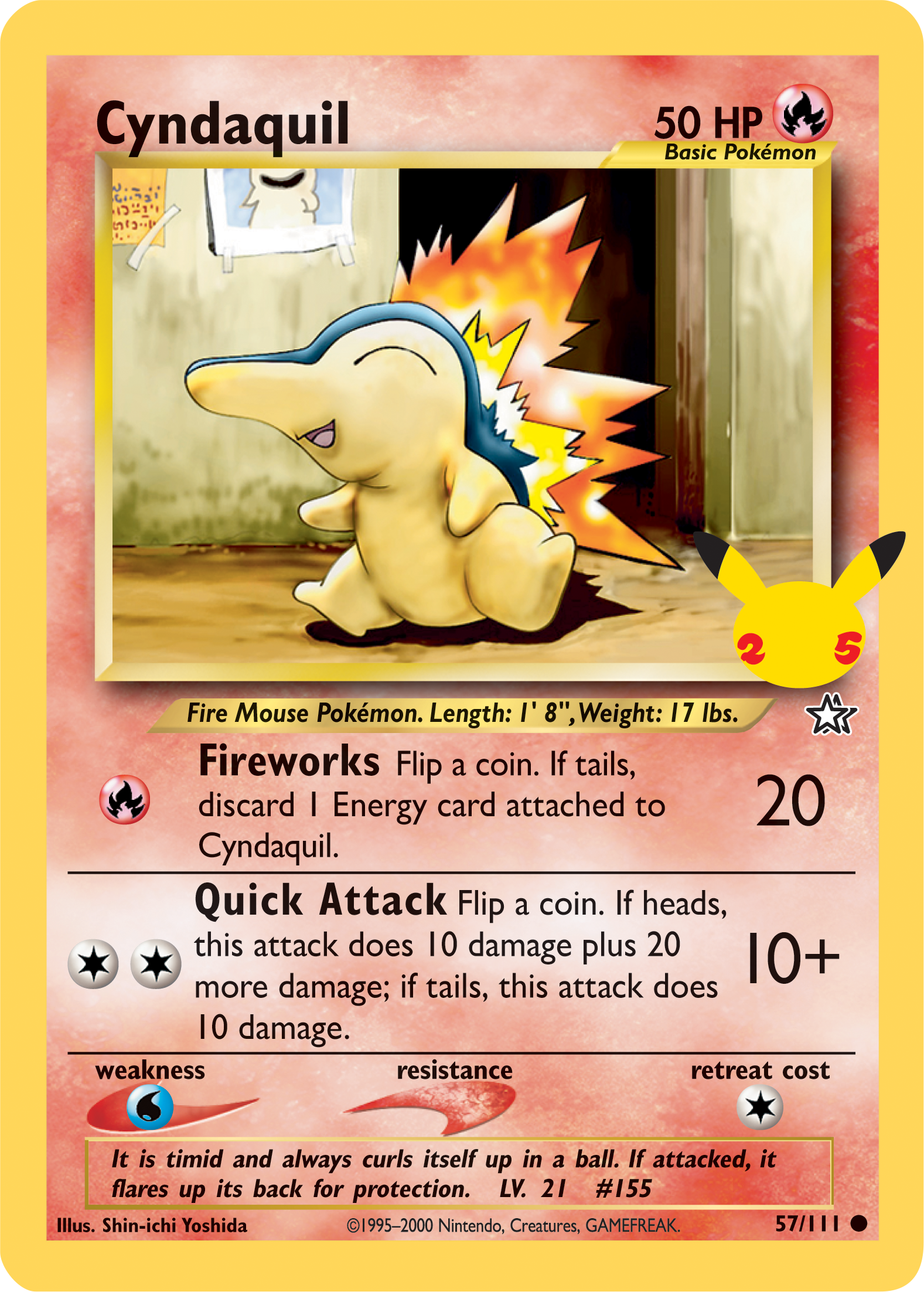 Cyndaquil (57/111) (Jumbo Card) [First Partner Pack] | Red Riot Games CA