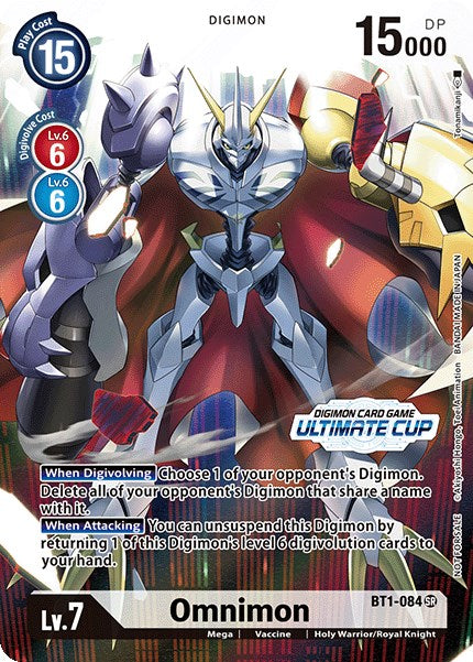 Omnimon [BT1-084] (April Ultimate Cup 2022) [Release Special Booster Promos] | Red Riot Games CA