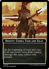 Bounty: Gorra Tash and Silas // Bounty Rules Double-Sided Token [Outlaws of Thunder Junction Commander Tokens] | Red Riot Games CA