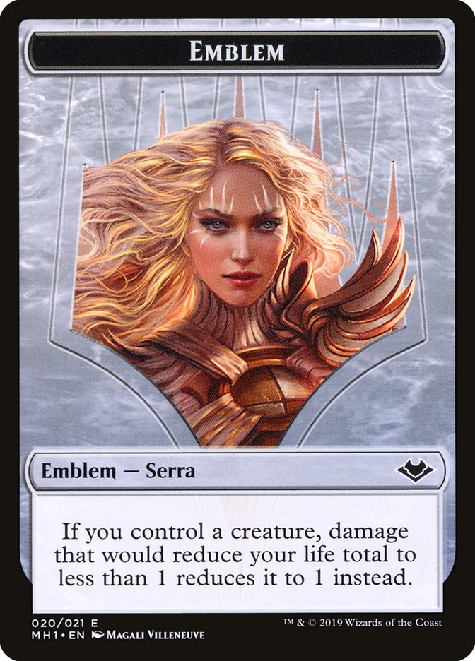 Goblin (010) // Serra the Benevolent Emblem (020) Double-Sided Token [Modern Horizons Tokens] | Red Riot Games CA