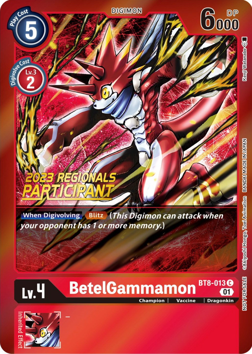 BetelGammamon [BT8-013] (2023 Regionals Participant) [New Awakening Promos] | Red Riot Games CA