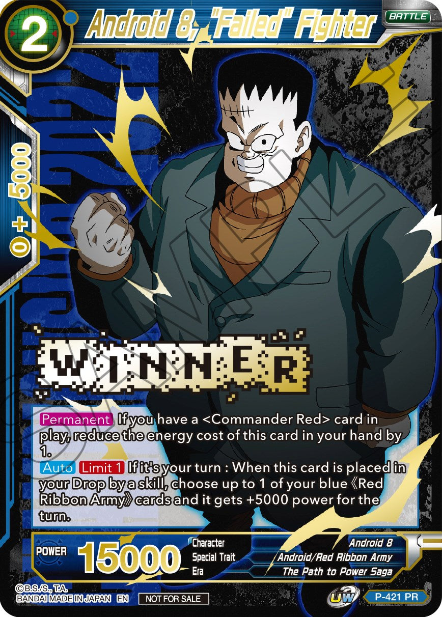 Android 8, "Failed" Fighter (Championship Pack 2022 Vol.2) (Winner Gold Stamped) (P-421) [Promotion Cards] | Red Riot Games CA