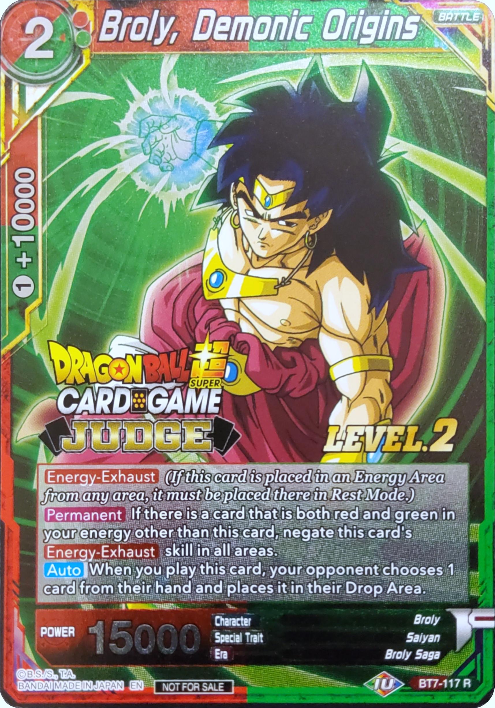 Broly, Demonic Origins (Level 2) (BT7-117) [Judge Promotion Cards] | Red Riot Games CA