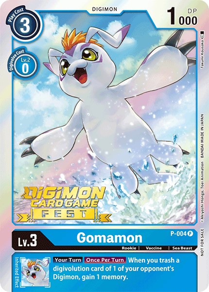 Gomamon [P-004] (Digimon Card Game Fest 2022) [Promotional Cards] | Red Riot Games CA
