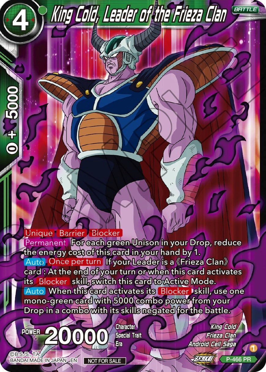 King Cold, Leader of the Frieza Clan (Z03 Dash Pack) (P-466) [Promotion Cards] | Red Riot Games CA