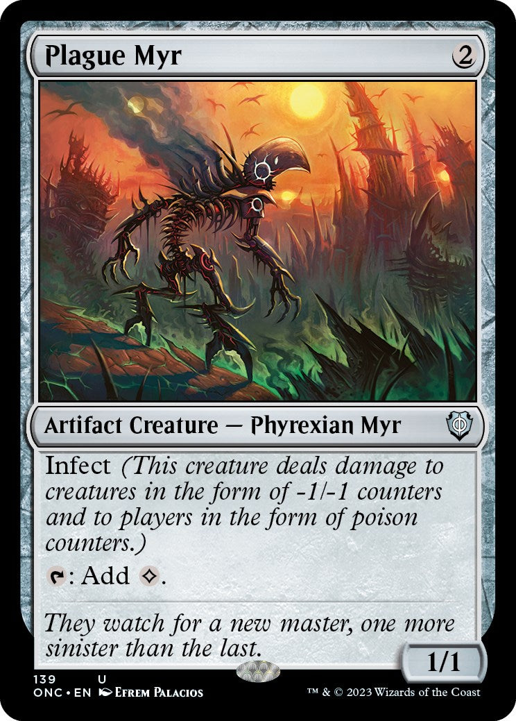 Plague Myr [Phyrexia: All Will Be One Commander] | Red Riot Games CA