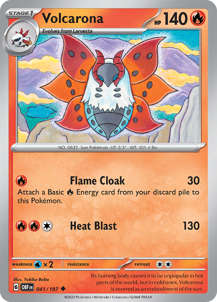 Volcarona (041/197) [Scarlet & Violet: Obsidian Flames] | Red Riot Games CA