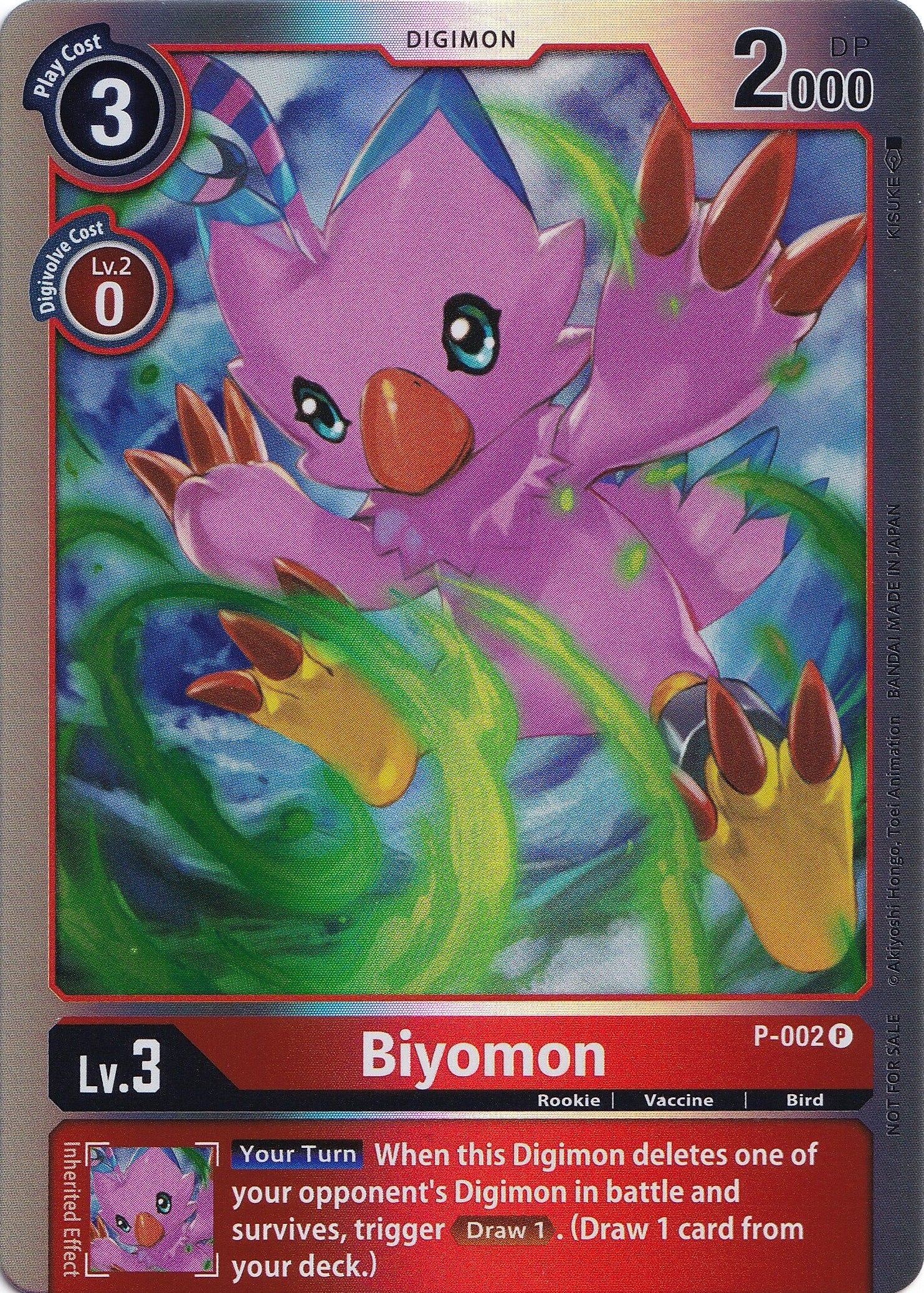 Biyomon [P-002] (Rainbow Foil) [Promotional Cards] | Red Riot Games CA