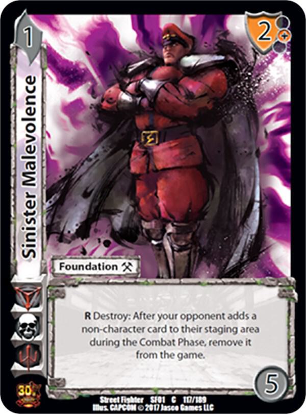 Sinister Malevolence - Street Fighter CCG (SF01) | Red Riot Games CA