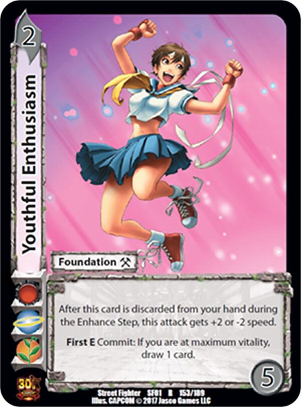 Youthful Enthusiasm - Street Fighter CCG (SF01) | Red Riot Games CA