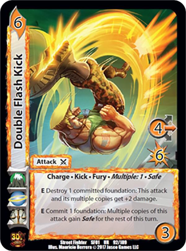 Double Flash Kick - Street Fighter CCG (SF01) | Red Riot Games CA