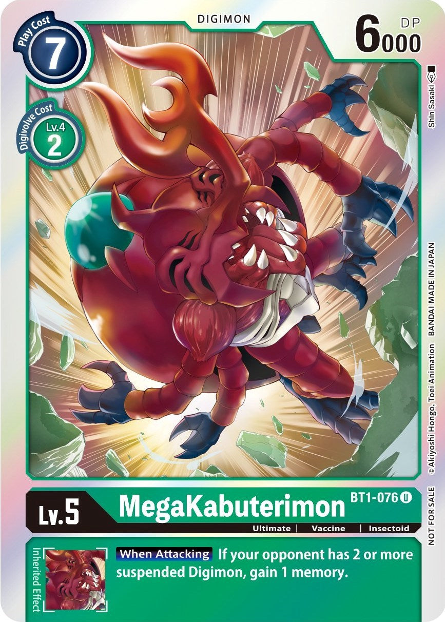 MegaKabuterimon [BT1-076] (Official Tournament Pack Vol. 6) [Release Special Booster Promos] | Red Riot Games CA