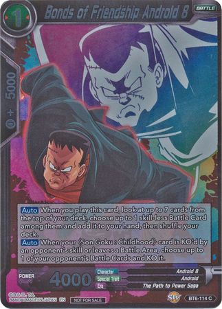 Bonds of Friendship Android 8 (Event Pack 4) (BT6-114) [Promotion Cards] | Red Riot Games CA