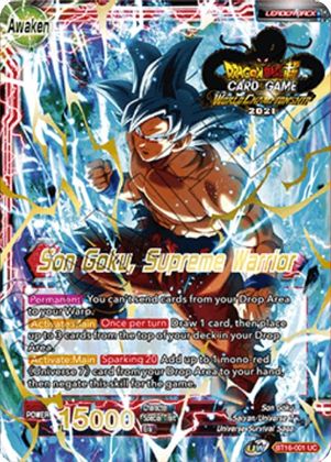 Son Goku // Son Goku, Supreme Warrior (2021 Championship 1st Place) (BT16-001) [Tournament Promotion Cards] | Red Riot Games CA