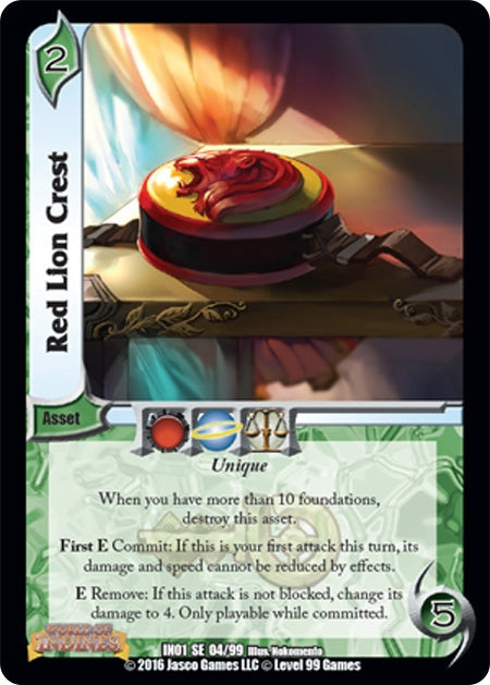 Image for Red Lion Crest (4) (IN01) - UniVersus
