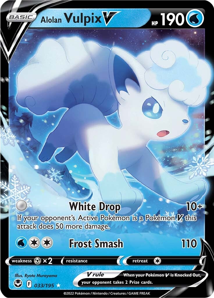 Alolan Vulpix V (033/195) [Sword & Shield: Silver Tempest] | Red Riot Games CA