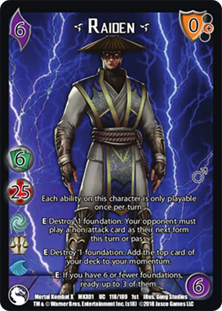 Image for Raiden* (118) (Mortal Kombat X) - UniVersus