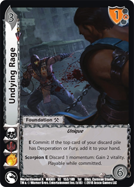 Image for Undying Rage (153) [MKX]