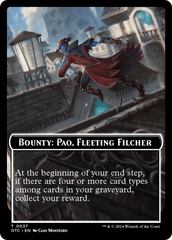 Bounty: Paq, Fleeting Filcher // Bounty Rules Double-Sided Token [Outlaws of Thunder Junction Commander Tokens] | Red Riot Games CA