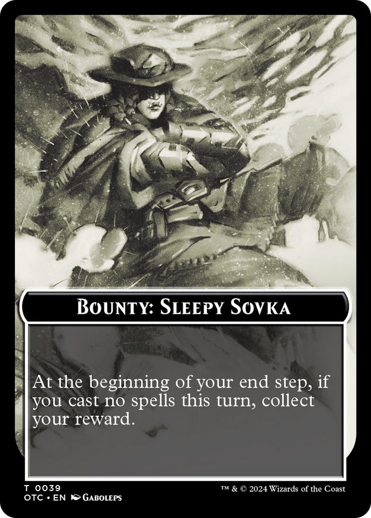 Bounty: Sleepy Sovka // Bounty Rules Double-Sided Token [Outlaws of Thunder Junction Commander Tokens] | Red Riot Games CA