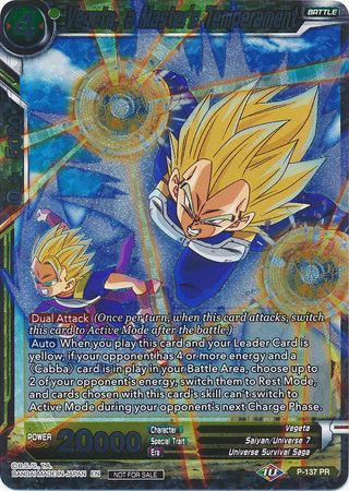 Vegeta, a Master's Temperament (Series 7 Super Dash Pack) (P-137) [Promotion Cards] | Red Riot Games CA