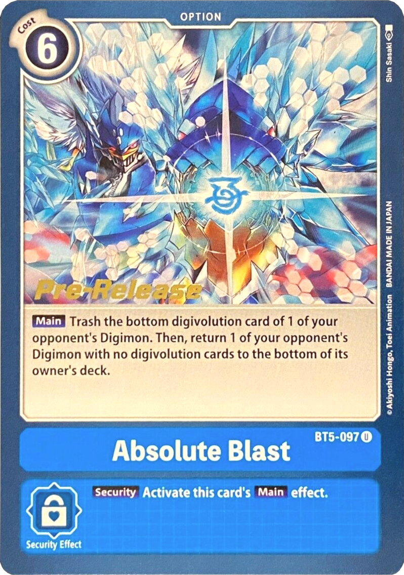 Absolute Blast [BT5-097] [Battle of Omni Pre-Release Promos] | Red Riot Games CA