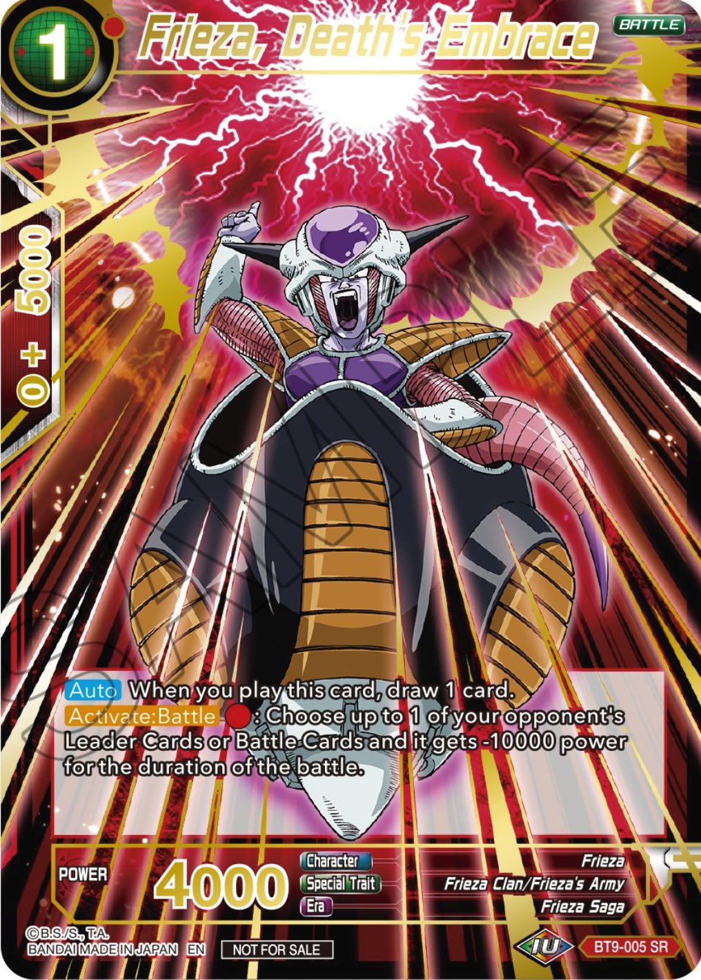 Frieza, Death's Embrace (BT9-005) [Tournament Promotion Cards] | Red Riot Games CA