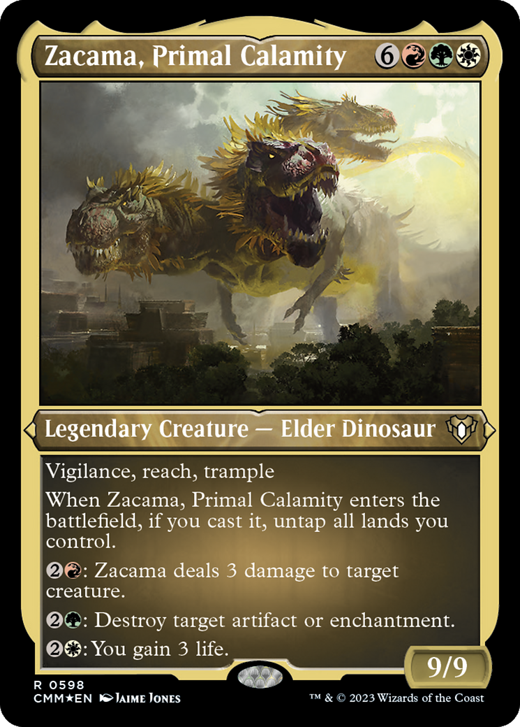 Zacama, Primal Calamity (Foil Etched) [Commander Masters] | Red Riot Games CA